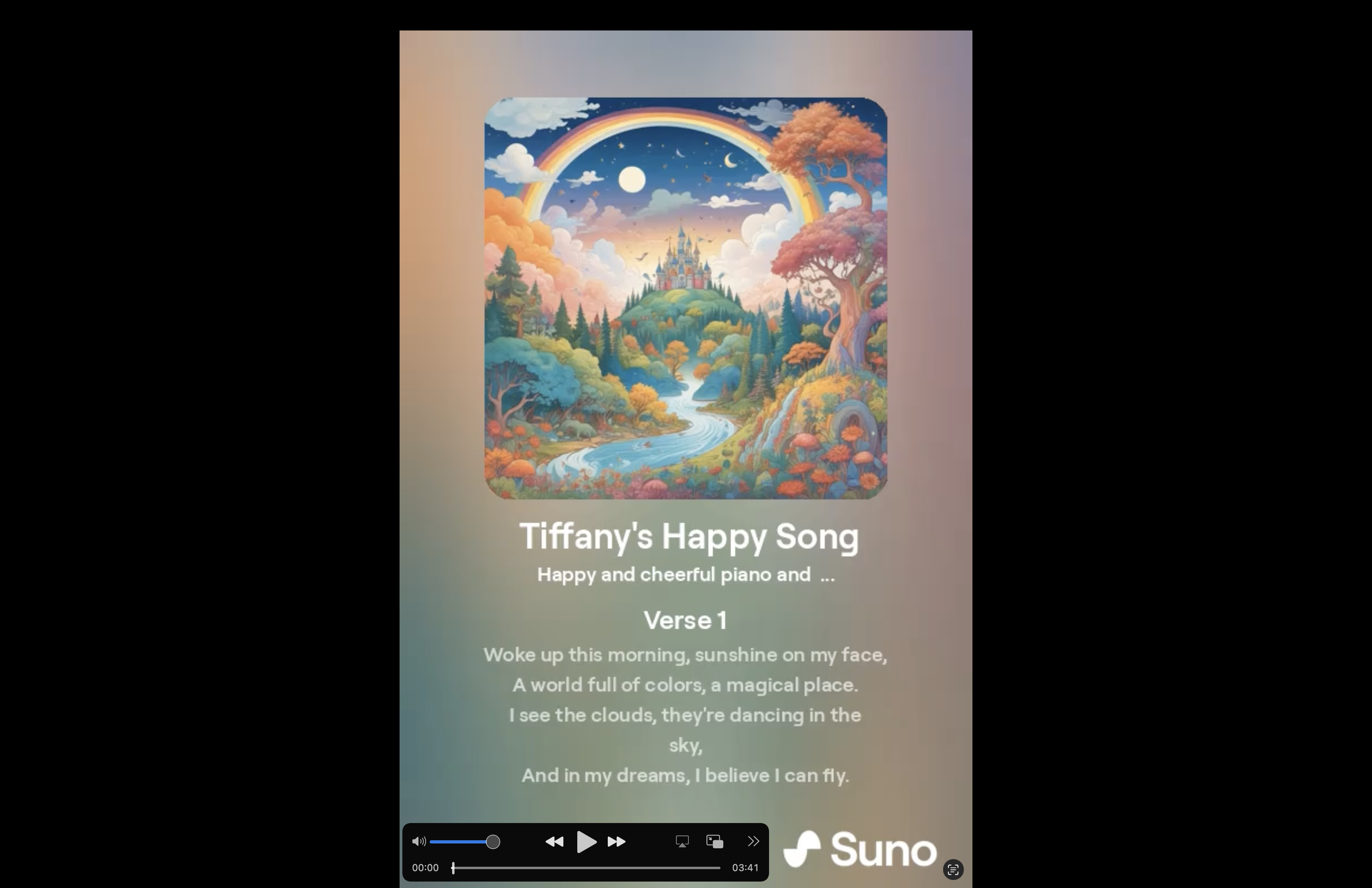 用Suno制作歌曲-Tiffany's Happy Song